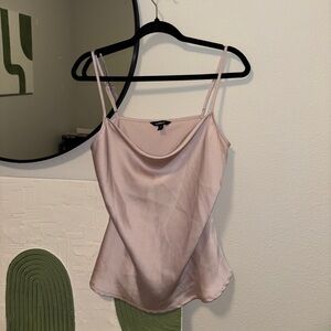 Express Blush Satin Cowl Neck Camisole
